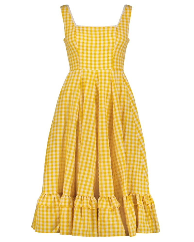 Front of a size 3X Daze Dress in Yellow by JessaKae. | dia_product_style_image_id:352217